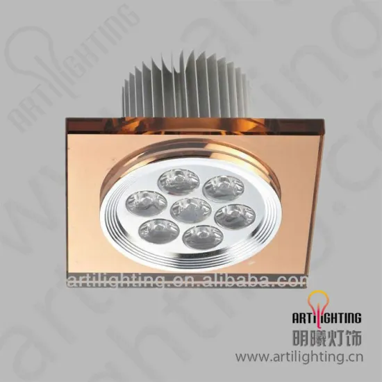 7w Fashion design tea color Crystal LED ceiling lights flush mount