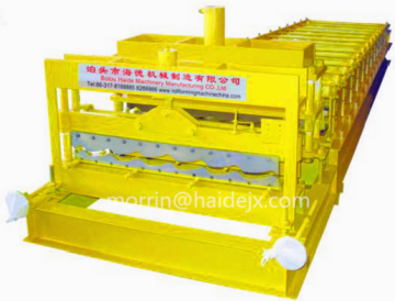 Hot sale!1100 roof roll forming machine specially for Russia/ Russian 1100 glazed tile roof forming machine