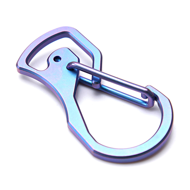 إكسسوارات في الهواء الطلق Titanium Carabiner Keychain للبقاء على قيد الحياة