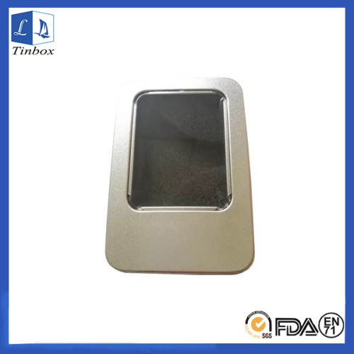 Rectangular Tin Finger Spinner Box With Window