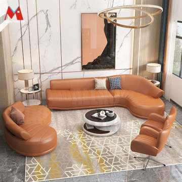 Light luxury curved sofa creative fashion size apartment