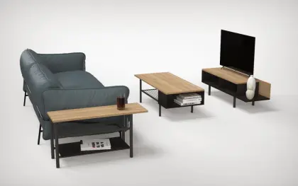 modern open shelves TV stand