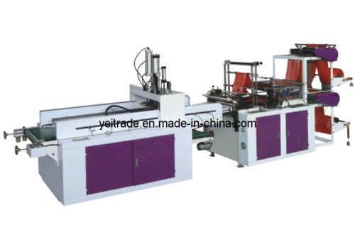 Computer Control Auto Punching Four Lines T-Shirt Bag Making Machine