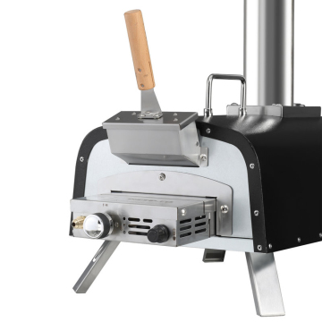 Portable Pellet Pizza Maker Outdoor 13 Inch Wood Fired Pizza Oven for Outside Stainless Steel Pizza Stove Backyard Camping