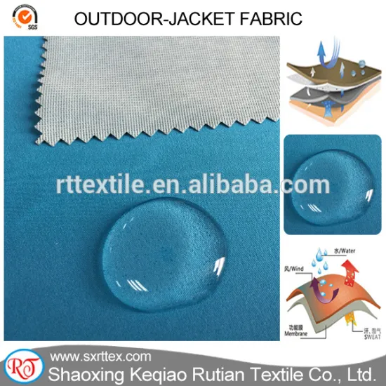 100% polyester waterproof 3 layer outdoor fabric mountaineering fabric