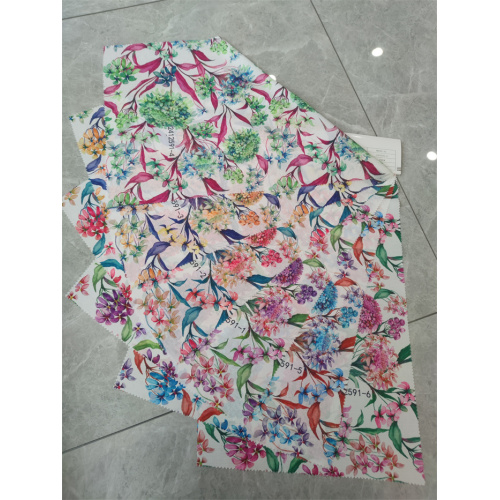 Delicate Floral Printing Korean Silk Fabrics