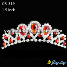 Custom Red Rhinestone Wedding Headband