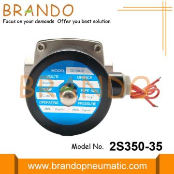 2S350-35 1-1 / 4 &#39;&#39; Su İçin Paslanmaz Çelik Solenoid Valfler