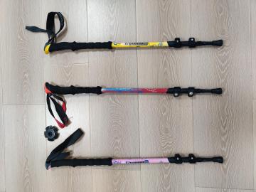 Aluminum 7075 Fast Locker 3 Section Hiking Pole with Nylon out locker