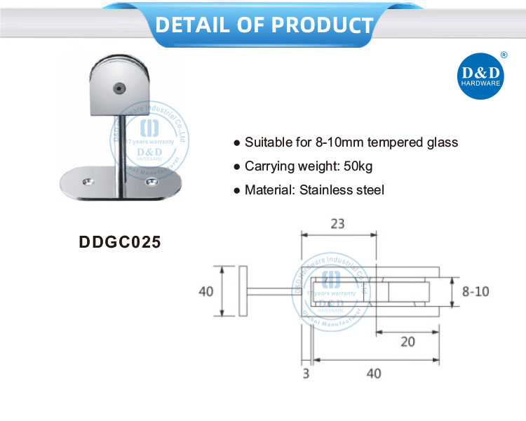 shower screen glass clips