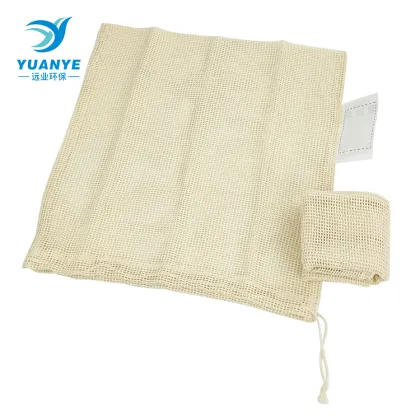 drawstring eco mesh fruit bulk food cotton bags