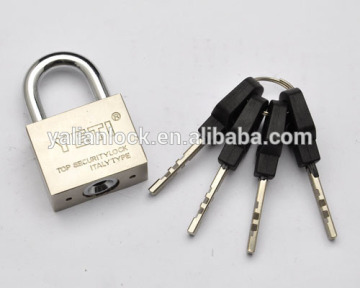New Arrival High Security Nickle Plated Electroplating Silver Small Cute square Iron Padlock Brass/iron Padlock