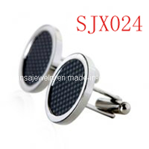 Fashion Carbon Fiber Cufflinks (SJX024)