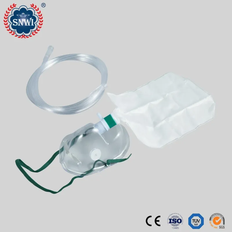 CE ISO Approved Medical PVC Oxygen Masks with Reservoir Bag