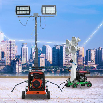 Einfacher Betrieb 5m LED Flood Light Tower mit rotierbarem Mast