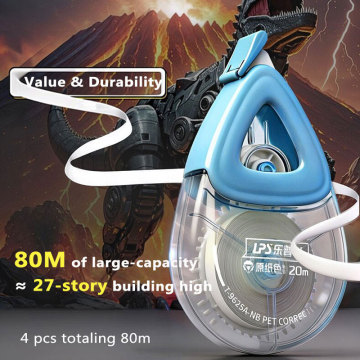 Upgraded PET Transparent Correction Tape Shock-Resistant Triceratops Design Invisible Correction