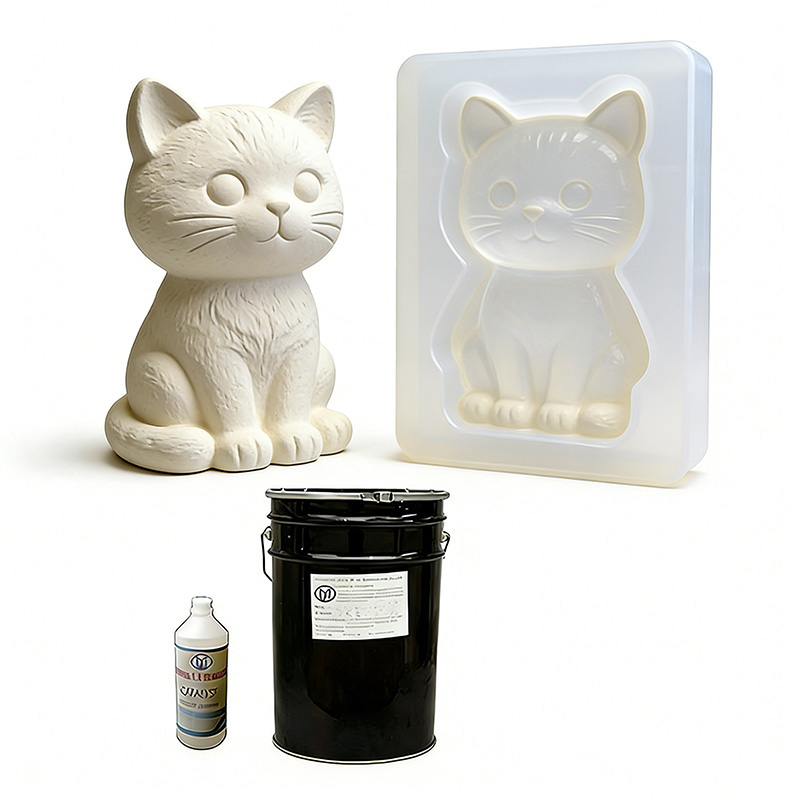 Condensation curing silicone mold rubber