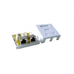 Cat.6 FTP RJ45 Surface Jack 2 Ports