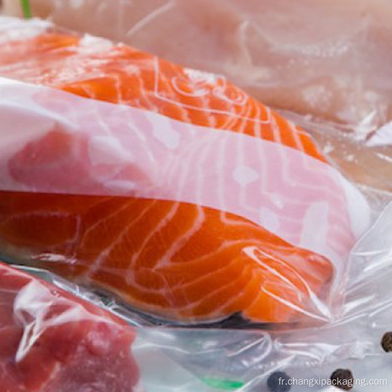 Sac d&#39;emballage en plastique de conservation de sac sous vide transparent