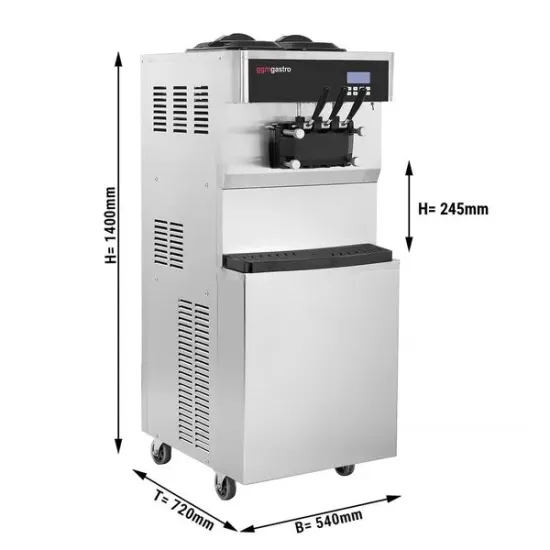 Space CE Approved Soft Ice Cream Frozen Yogurt Machine with 3 Nozzles