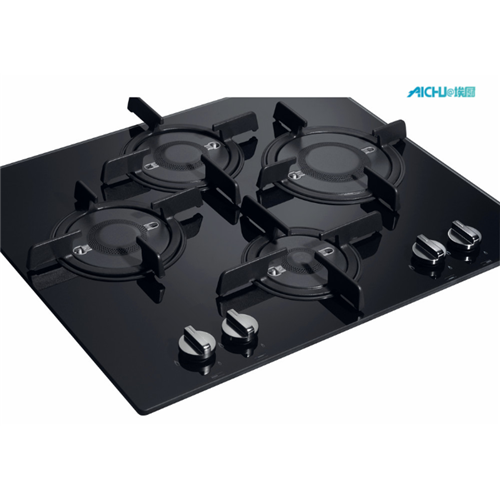 Placa de Cerâmica Preta Hotpoint 4 Burner Gas Hob