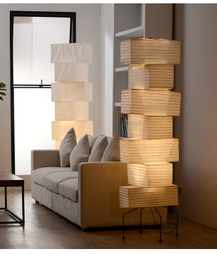 Factory Wholesale Japanese Style Handmade Rice Paper Floor Lamp