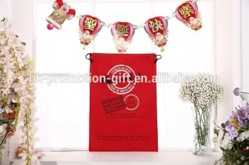 The cotton bag for Christmas, the handmade christmas bag