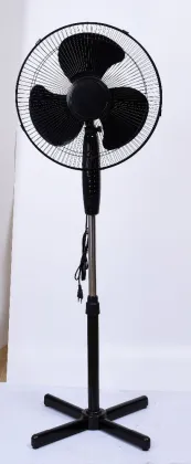 Black Pedestal Oscillating Standing Cooling Fan