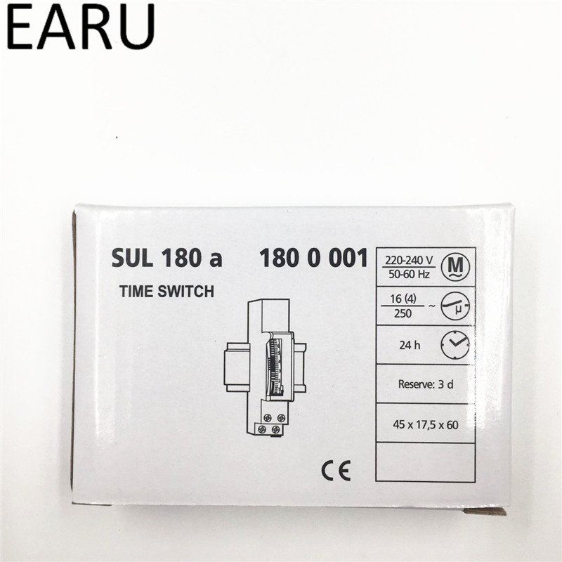 Free Shipping 2pcs/lot 15 Minutes Din Rail Mount Mechanical Analog Timer Switch 220VAC Programable Time Switch Relay SUL180a Hot