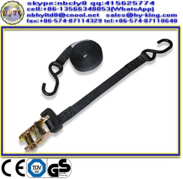 1.4" 35mm 3T black ratchet lashing strap , cratchet webbing , cargo ratchet strap