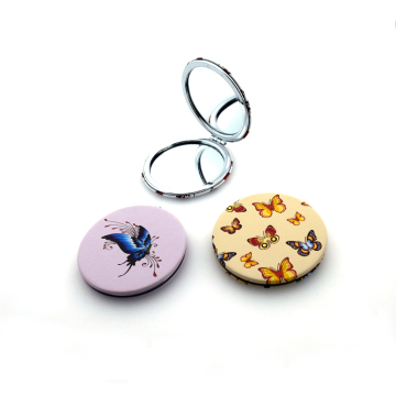 Wholesale PU Folding Butterfly Handheld Mirror with Handle