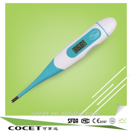 Pen type high and low temperature alarm digital LCD thermometer with waterproof and flexible