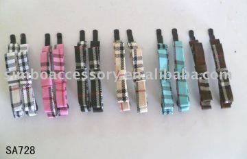 fashion metal fabric bow hair jewelry hair boby pin clip
