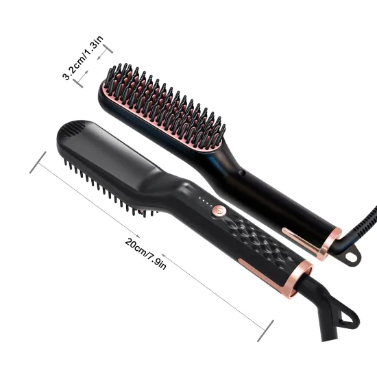 2021 Hot Sale Men's Beard Straightener Double Function Ionic Hair Brush