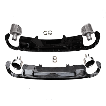 Rear Bumper Lip and Diffuser for 2017-2019 Audi A4 B9 S-line Facelift