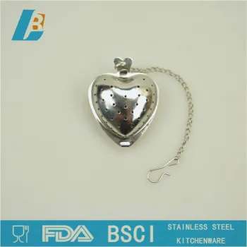 metal heart shape tea strainer