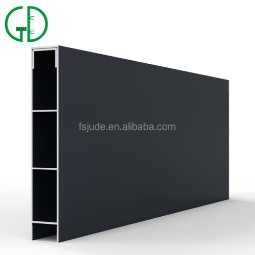 Valla de aluminio negro con recubrimiento de metal en polvo