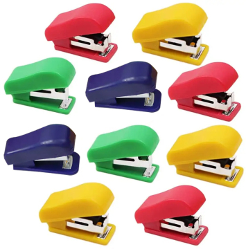 Manufacturer Direct: Solid Color Mini Small Hand Stapler with No.10 Staples - Perfect for School Stationery Needs