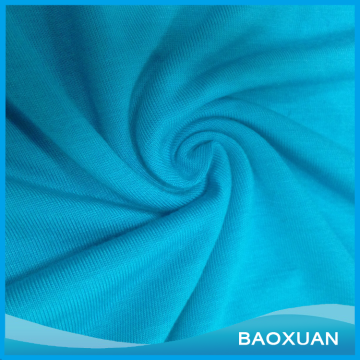 95%Rayon 5%spandex 30S soild blue sky single jersey fabric for garment