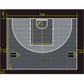 Interlock Court Tile Paint White Game Lines