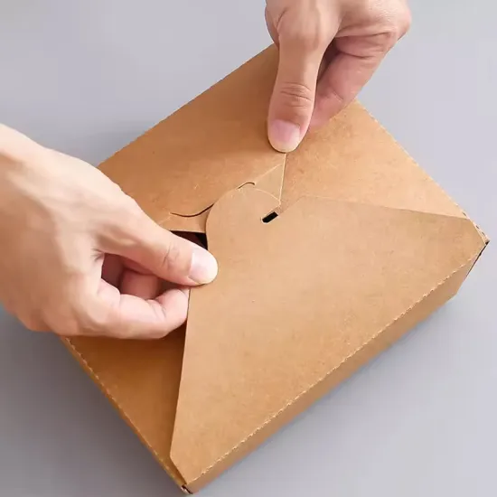 Customized colored fast food paper packaging