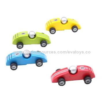 Colorful Wooden Mini Car Toy, Measures 9.5*3*2cm