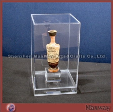 Vertical Freestanding Smooth Appearance Well Polished Acrylic Wine Bottle Box