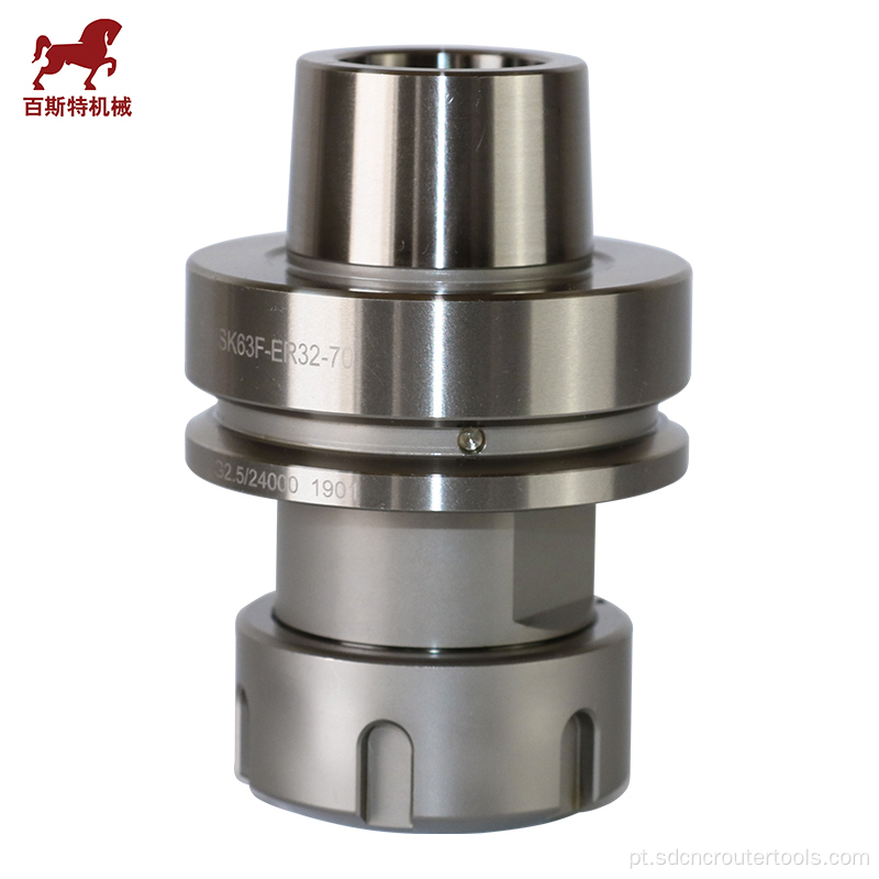 HSK63F ER32 Collet Chuck 70mm Comprimento Tool Tool