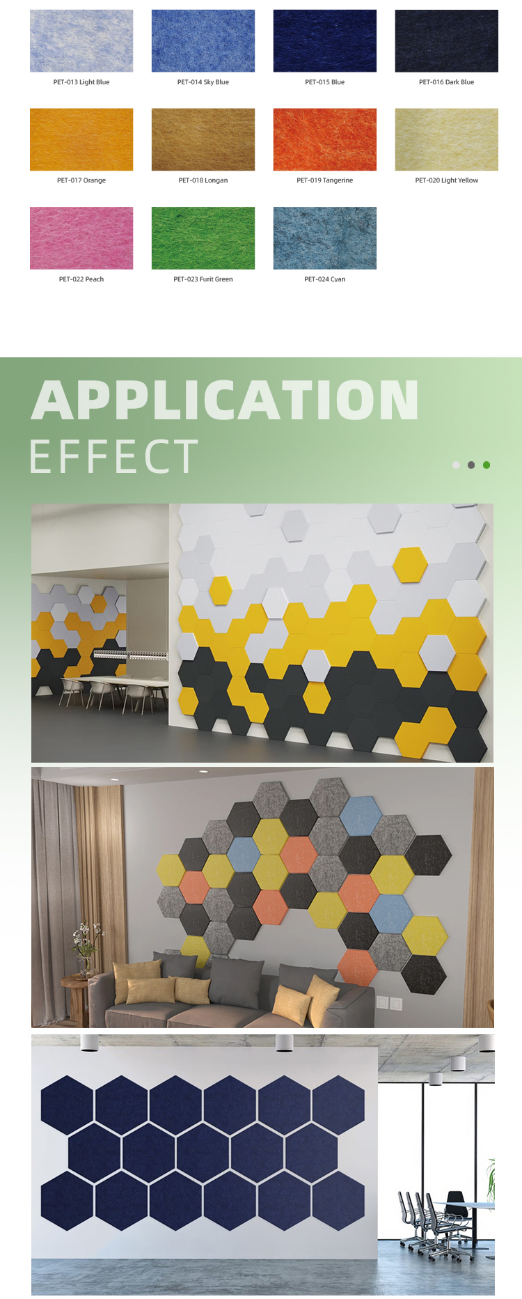 5Polyester fiber acoustic panel