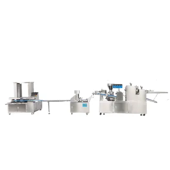 Automatic Red Bean Paste and Egg Yolk Puff Pastry Bread Making Machine Line