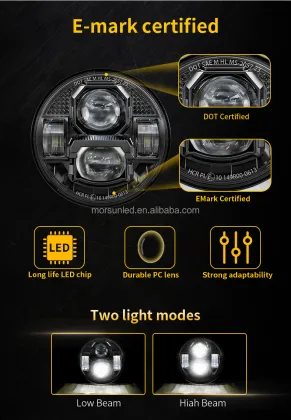 Harley Davidson Sportster 5.75'' LED Headlight Parts - Brighter Motorcycle LED Headlight Accessories