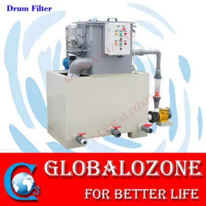 water drum filter fish pond