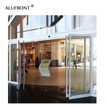 Porte de sécurité imperméable allufront avec capteur en aluminium et verre trempé