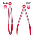 TPR handle silicone kitchen cooking food tongs